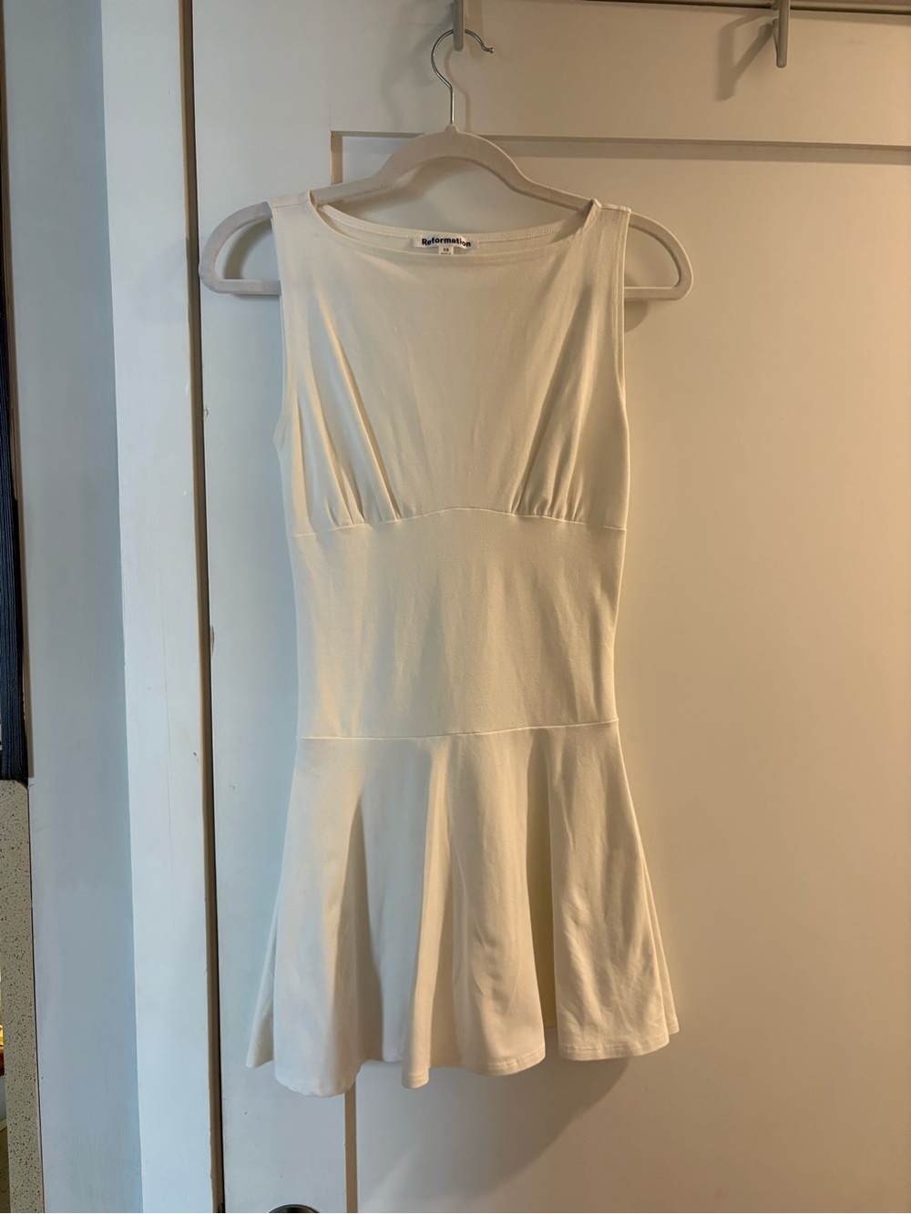 Reformation White Skater Dress